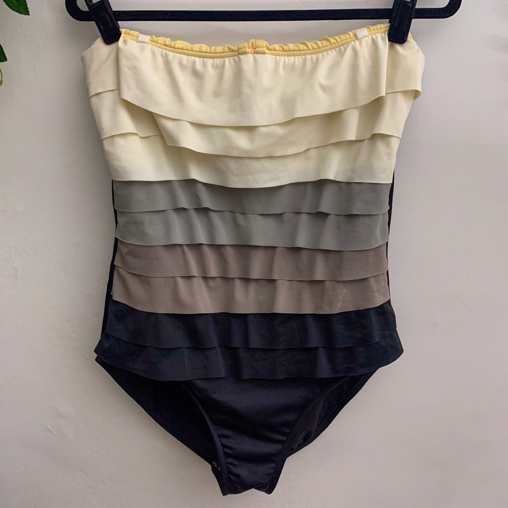 MagicSuit Ruffle Strapless One Piece Swimsuit Size 12